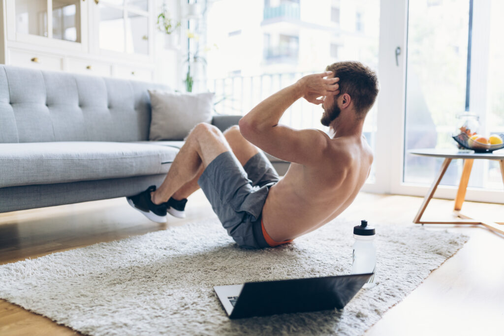 Man doing sit-ups