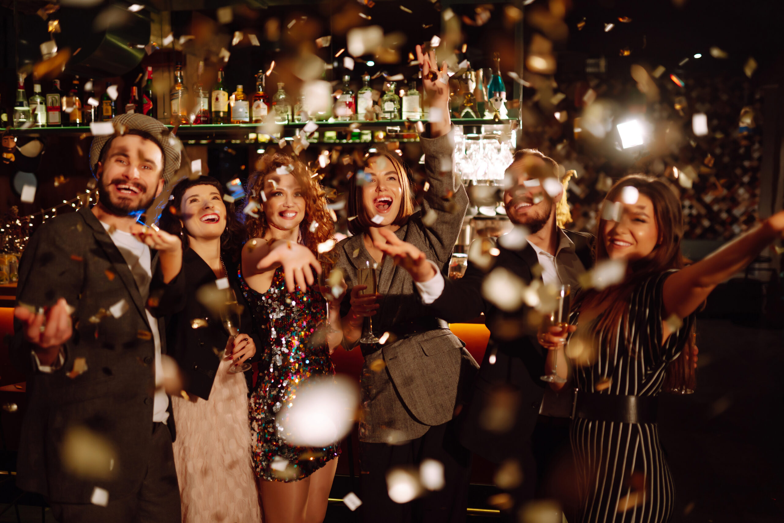Group of friends celebrating