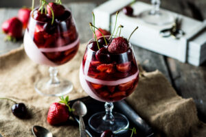 A healthy strawberry dessert